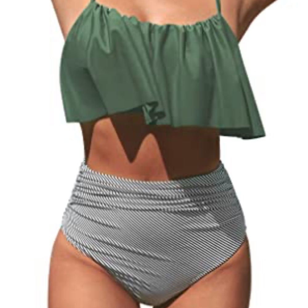 NWT Cupshe Falbala Bikini Sz XS